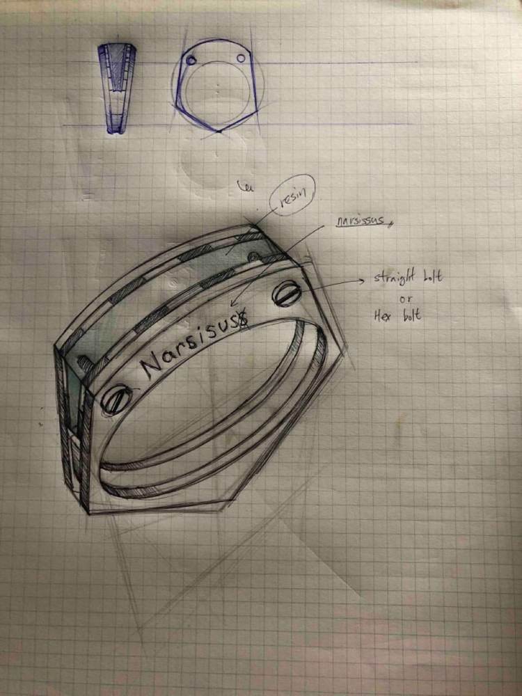 Ecrivan and Narcissus jewelry
